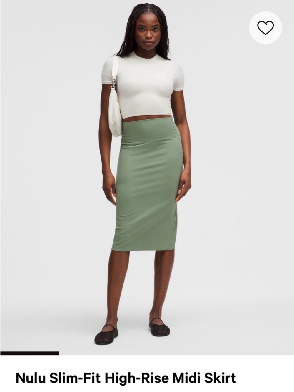 NWT - lululemon athletica Slim-Fit High-Rise Midi Skirt — Sage